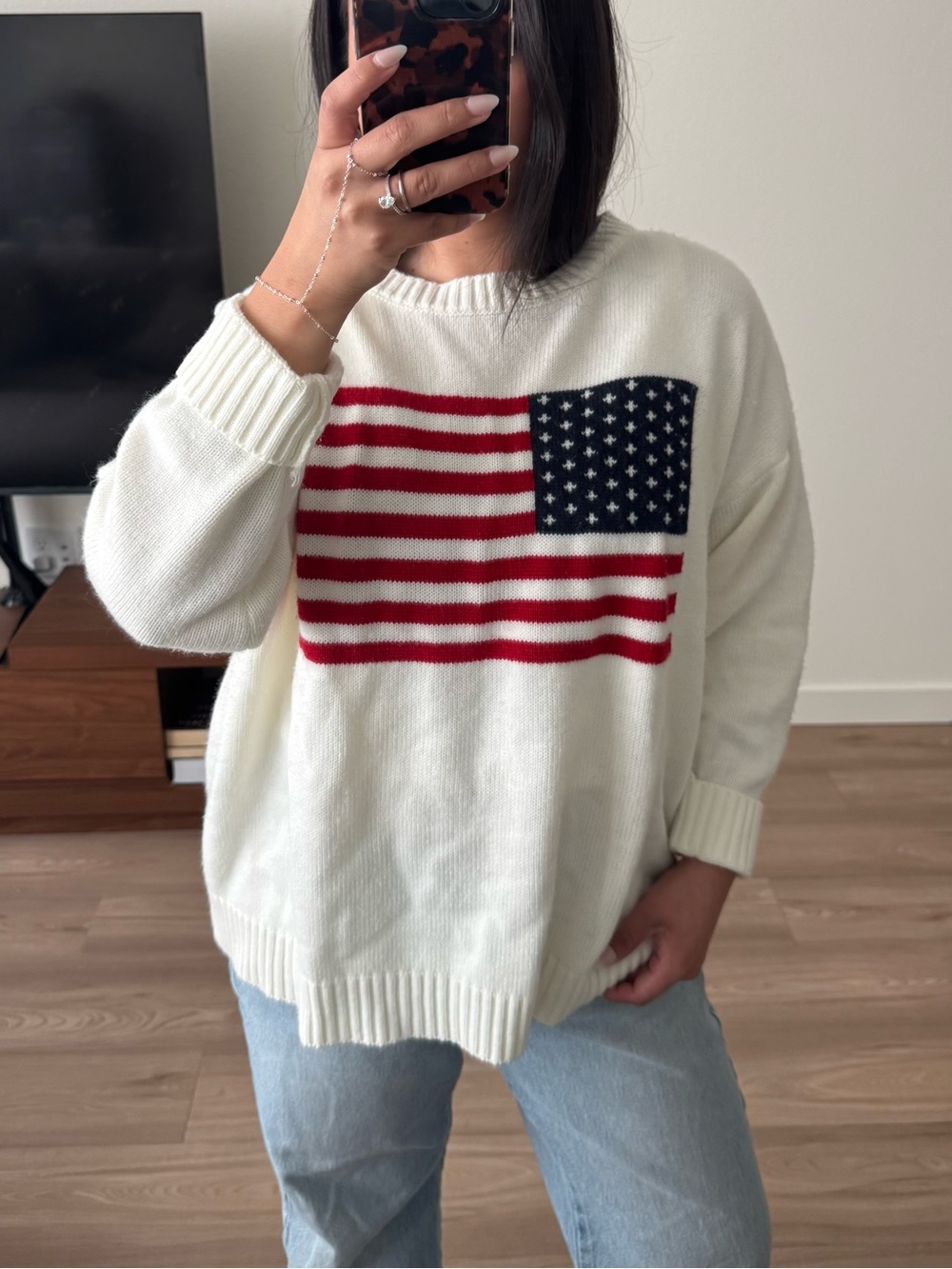 American Flag Knit Sweater